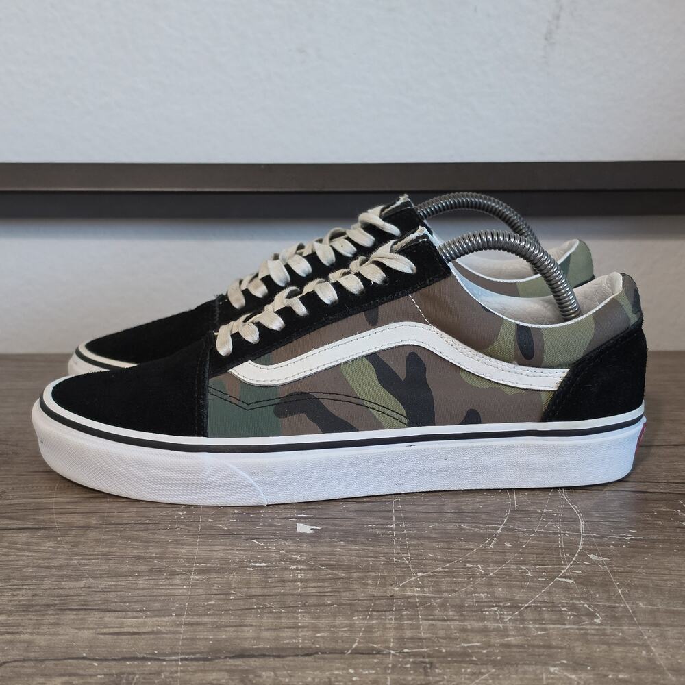 Vans Old Skool Men's Athletic Skate Shoes Sneakers Size 8.5 Black/Camouflage